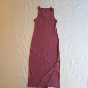Wild Fable Purple Mauve Cutout Back Ribbed Knit Tank Dress